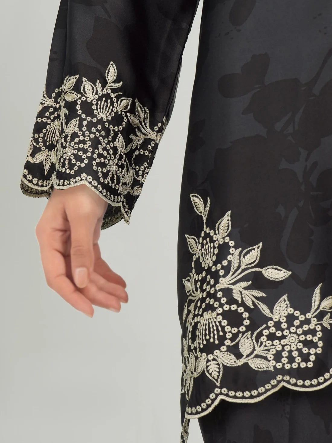 2 Piece Silk Suit- Embroidered (Pret)