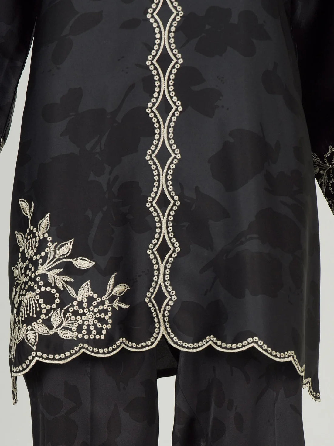 2 Piece Silk Suit- Embroidered (Pret)