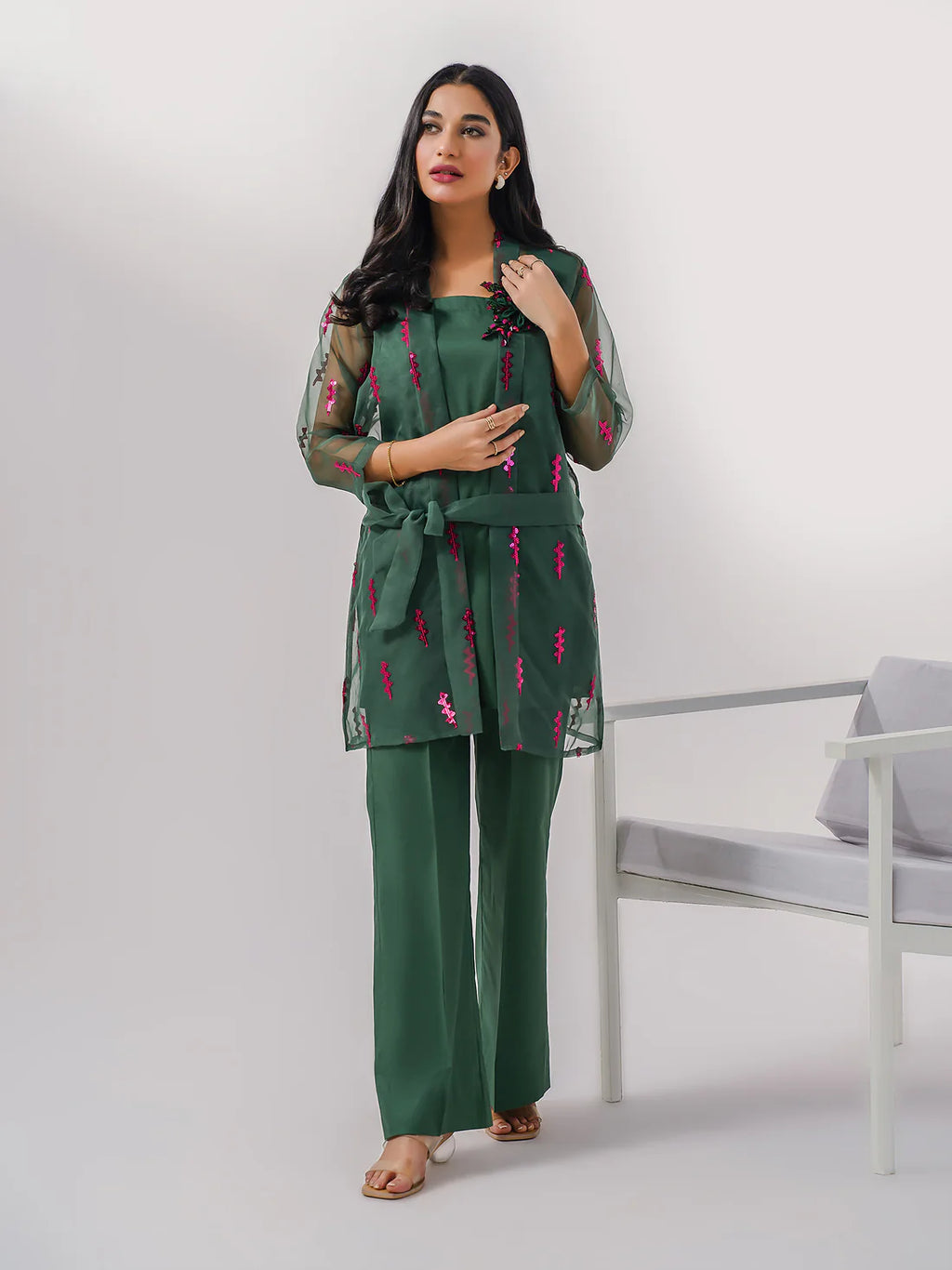 Organza Co-ords-Embroidered